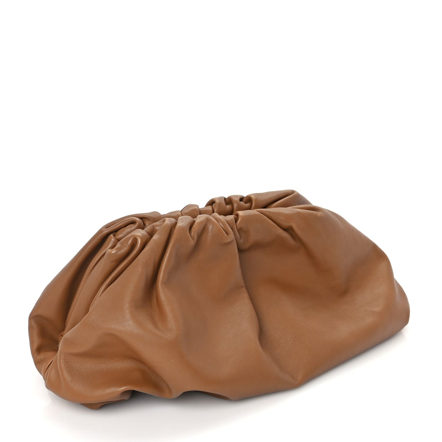 Bottega Veneta Smooth Butter Calf The Pouch Oversized Clutch Cammello