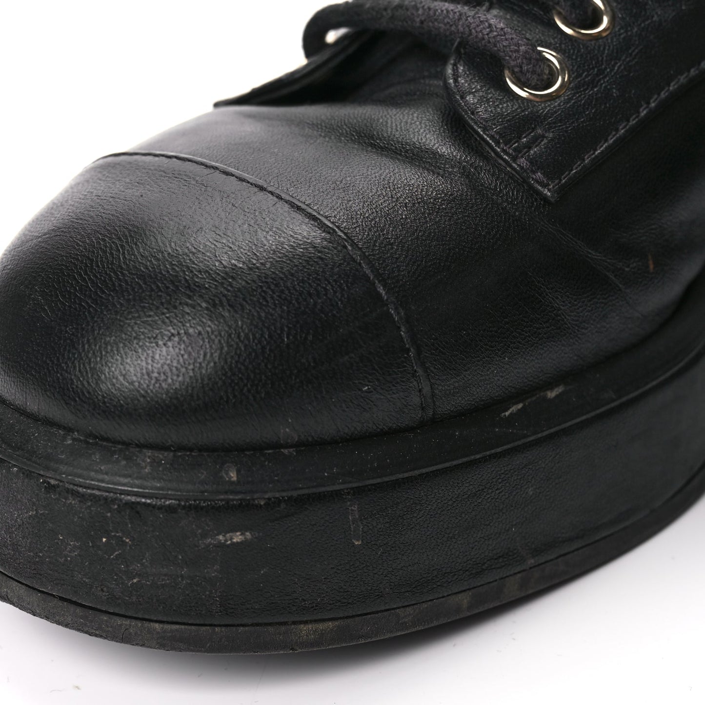 Oraia Archive | Lambskin Quilted Lace Up - Combat Boot Edition