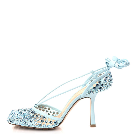 Oraia Archive | Mesh Nappa Crystal Sparkle - Ankle Tie Edition