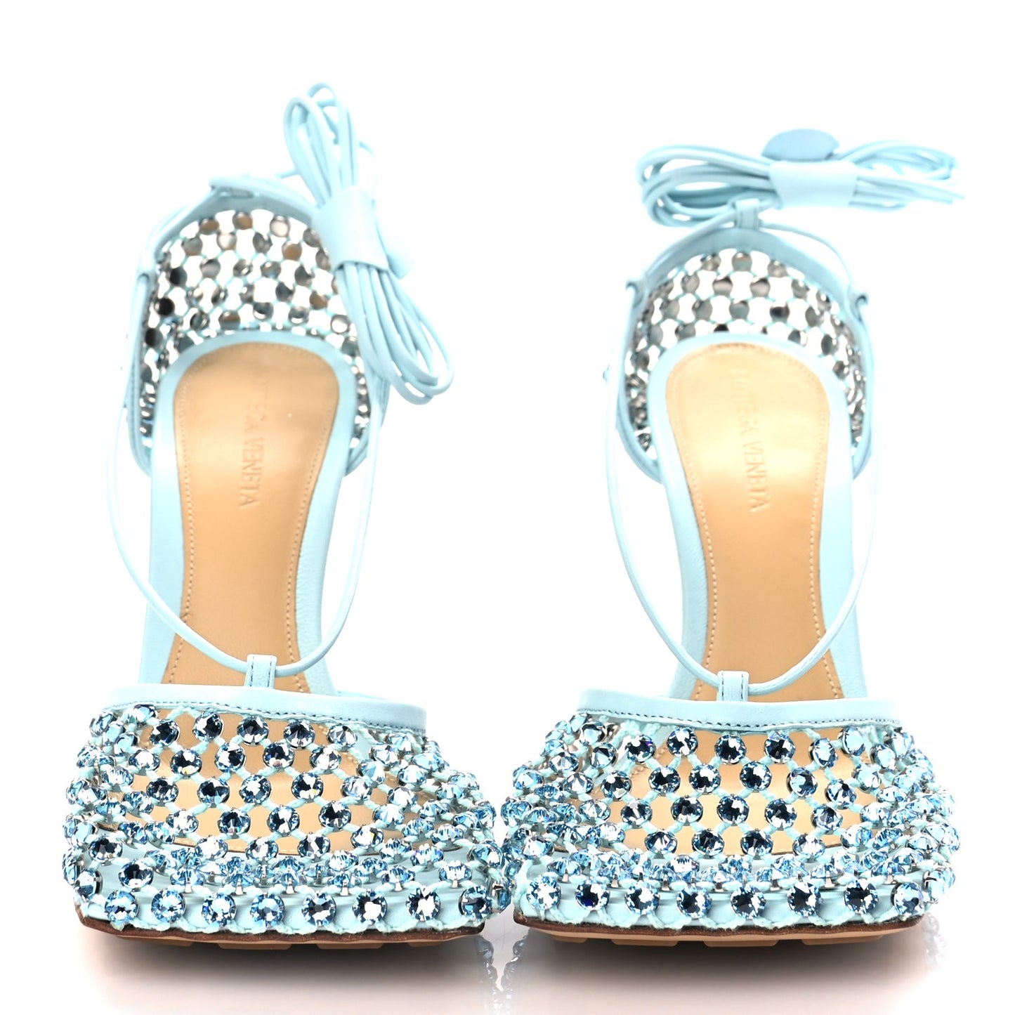 Oraia Archive | Mesh Nappa Crystal Sparkle - Ankle Tie Edition