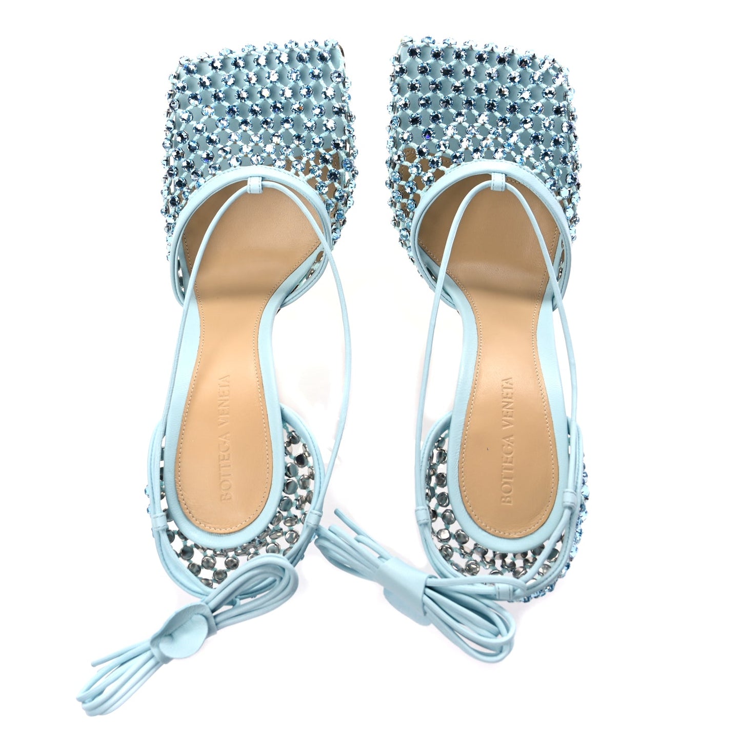 Oraia Archive | Mesh Nappa Crystal Sparkle - Ankle Tie Edition
