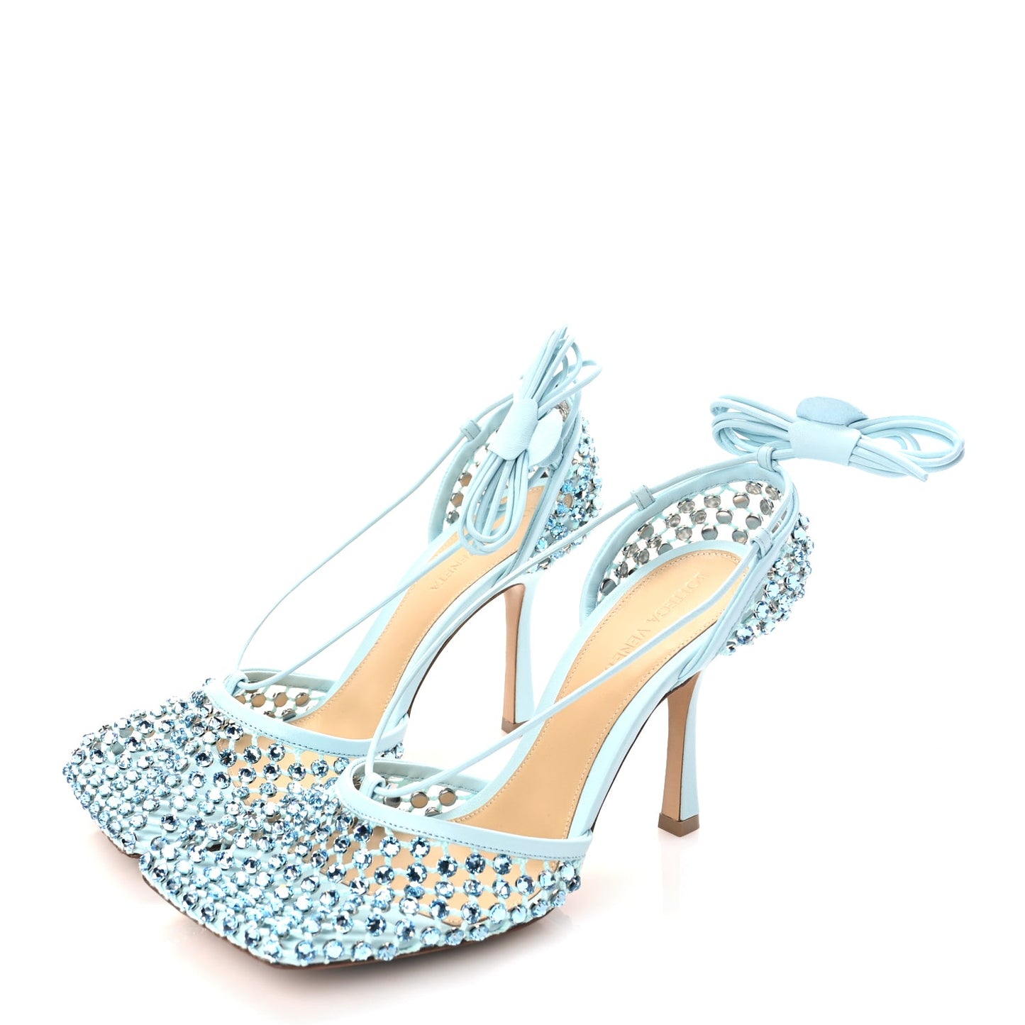 Oraia Archive | Mesh Nappa Crystal Sparkle - Ankle Tie Edition