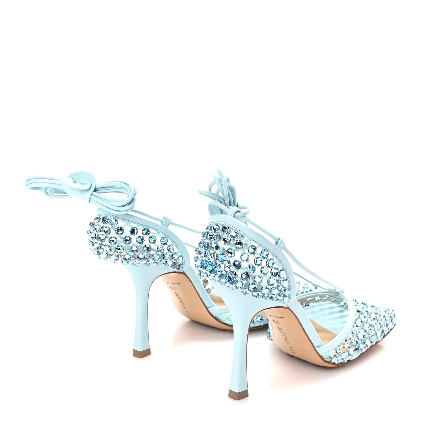 Oraia Archive | Mesh Nappa Crystal Sparkle - Ankle Tie Edition